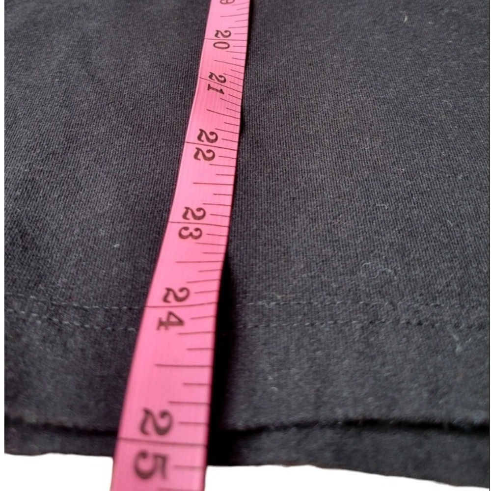 Joan Vass Cold Shoulder Top Women 1/S Black Cotton Spandex Long Sleeve Crew Neck - Picture 6 of 6